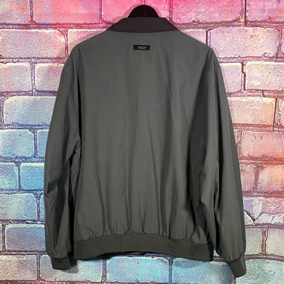 Claiborne Aero Tech Gray Bomber Jacket Mens Large Lightweight Zip-Up Windbreaker - Picture 6 of 12